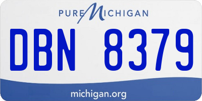 MI license plate DBN8379