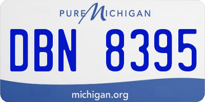MI license plate DBN8395