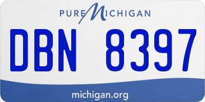 MI license plate DBN8397