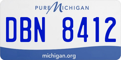 MI license plate DBN8412