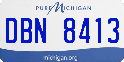 MI license plate DBN8413