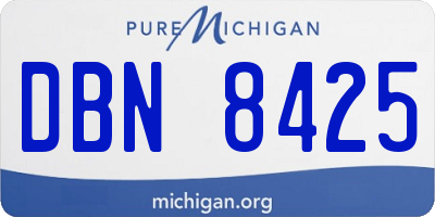 MI license plate DBN8425