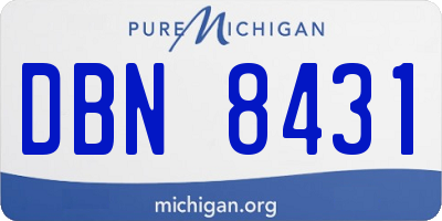 MI license plate DBN8431