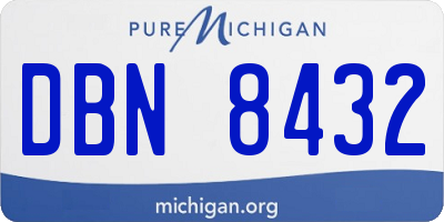 MI license plate DBN8432
