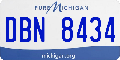 MI license plate DBN8434