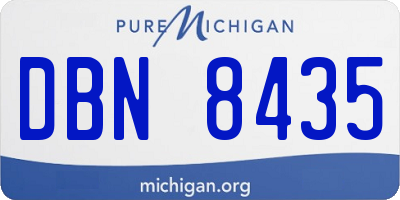 MI license plate DBN8435