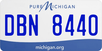 MI license plate DBN8440
