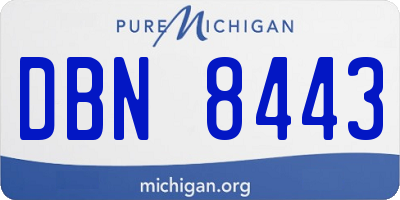 MI license plate DBN8443