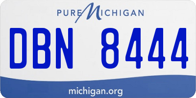 MI license plate DBN8444