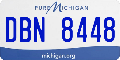 MI license plate DBN8448