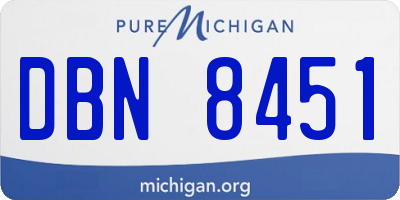 MI license plate DBN8451