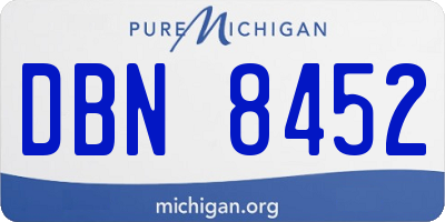 MI license plate DBN8452