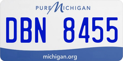 MI license plate DBN8455