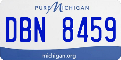 MI license plate DBN8459