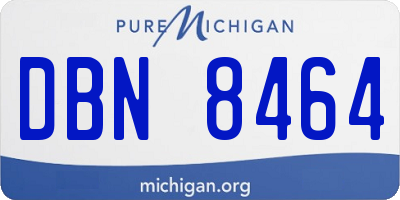 MI license plate DBN8464