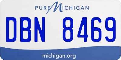 MI license plate DBN8469
