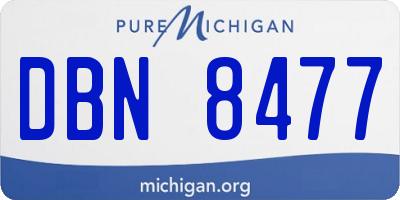 MI license plate DBN8477