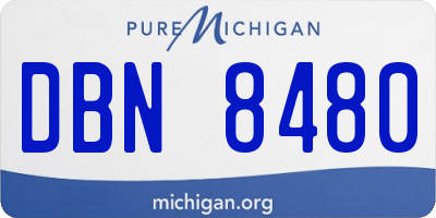 MI license plate DBN8480