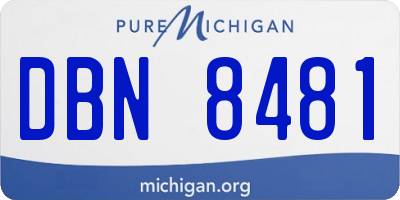 MI license plate DBN8481