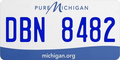MI license plate DBN8482