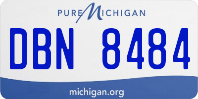 MI license plate DBN8484