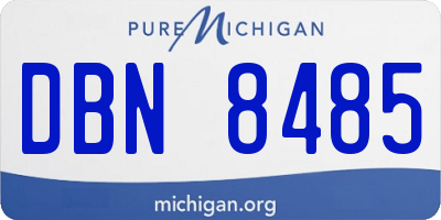 MI license plate DBN8485