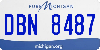 MI license plate DBN8487