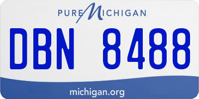 MI license plate DBN8488