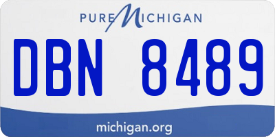 MI license plate DBN8489