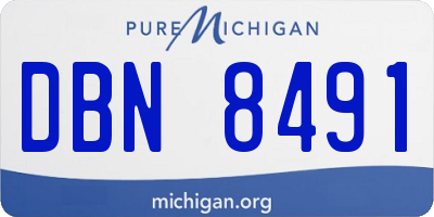 MI license plate DBN8491