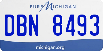 MI license plate DBN8493