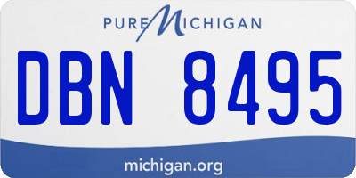 MI license plate DBN8495