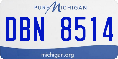 MI license plate DBN8514