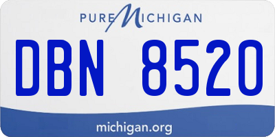 MI license plate DBN8520