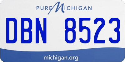 MI license plate DBN8523