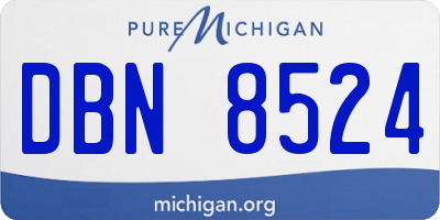 MI license plate DBN8524