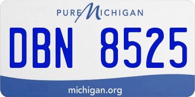 MI license plate DBN8525