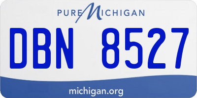 MI license plate DBN8527