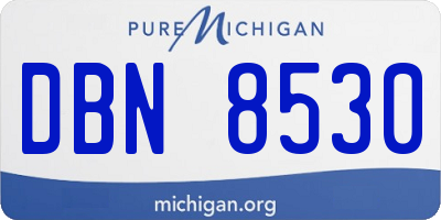 MI license plate DBN8530
