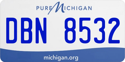 MI license plate DBN8532