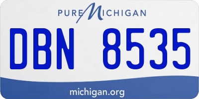 MI license plate DBN8535