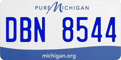MI license plate DBN8544