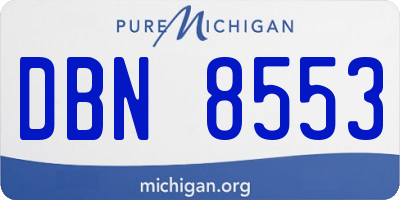 MI license plate DBN8553