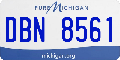 MI license plate DBN8561