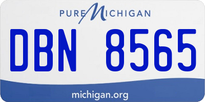 MI license plate DBN8565