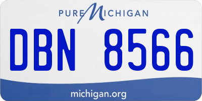 MI license plate DBN8566