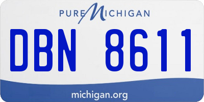 MI license plate DBN8611