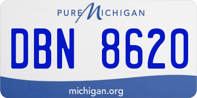 MI license plate DBN8620
