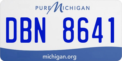 MI license plate DBN8641