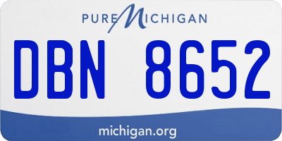 MI license plate DBN8652